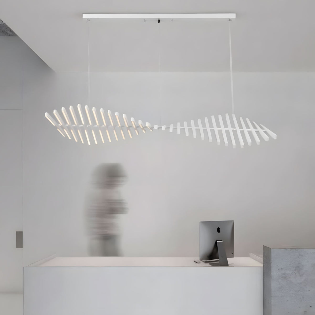 Sonata LED Chandelier Dimmable Linear Pendant Dining Room Living Room — 10 to 30 Heads — product view 4