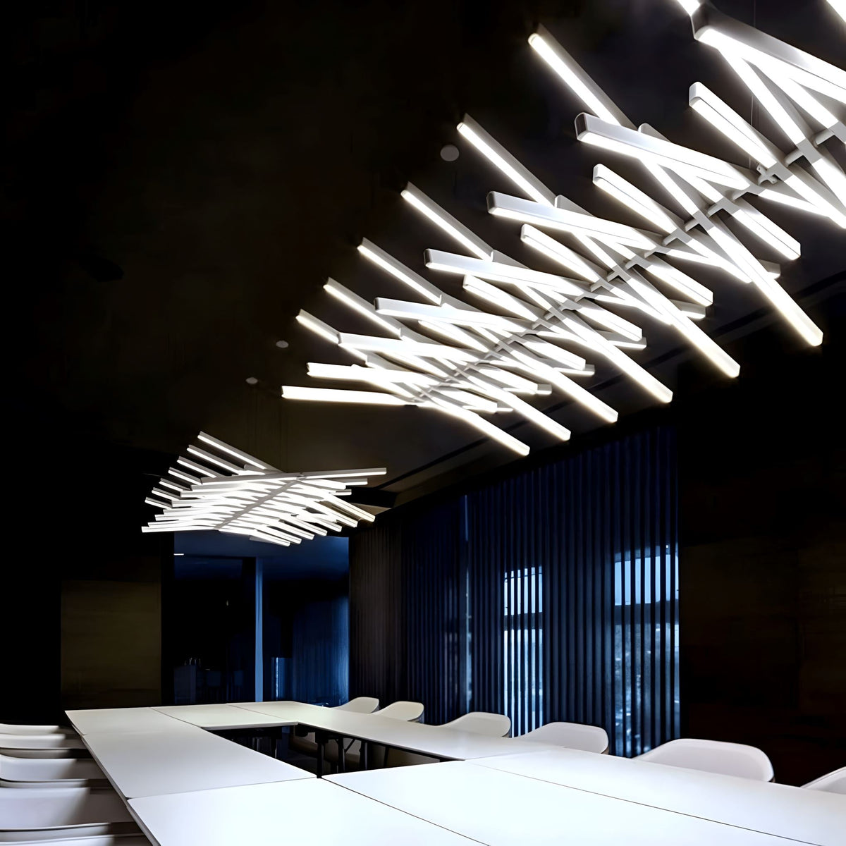 Sonata LED Chandelier Dimmable Linear Pendant Dining Room Living Room — 10 to 30 Heads — product view 6