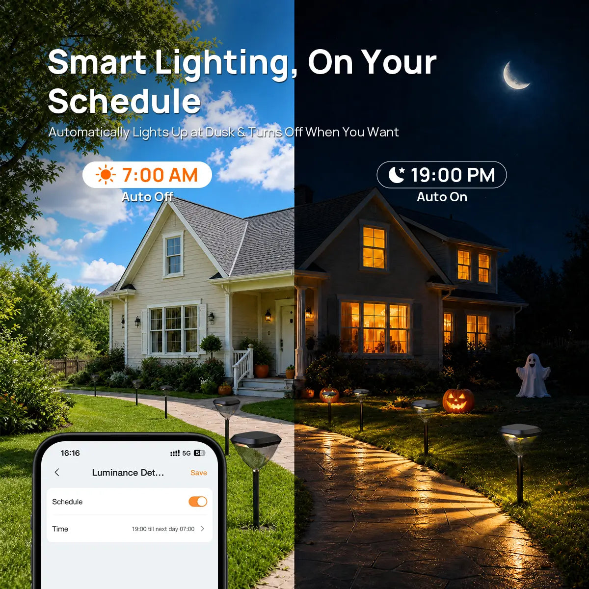 Linkind SP6 Smart Solar Pathway Lights,Engineered for Long-Term Outdoor Performance(5 Built-in Light Patterns, App&Voice Control, 16 Million Color) — product view 4