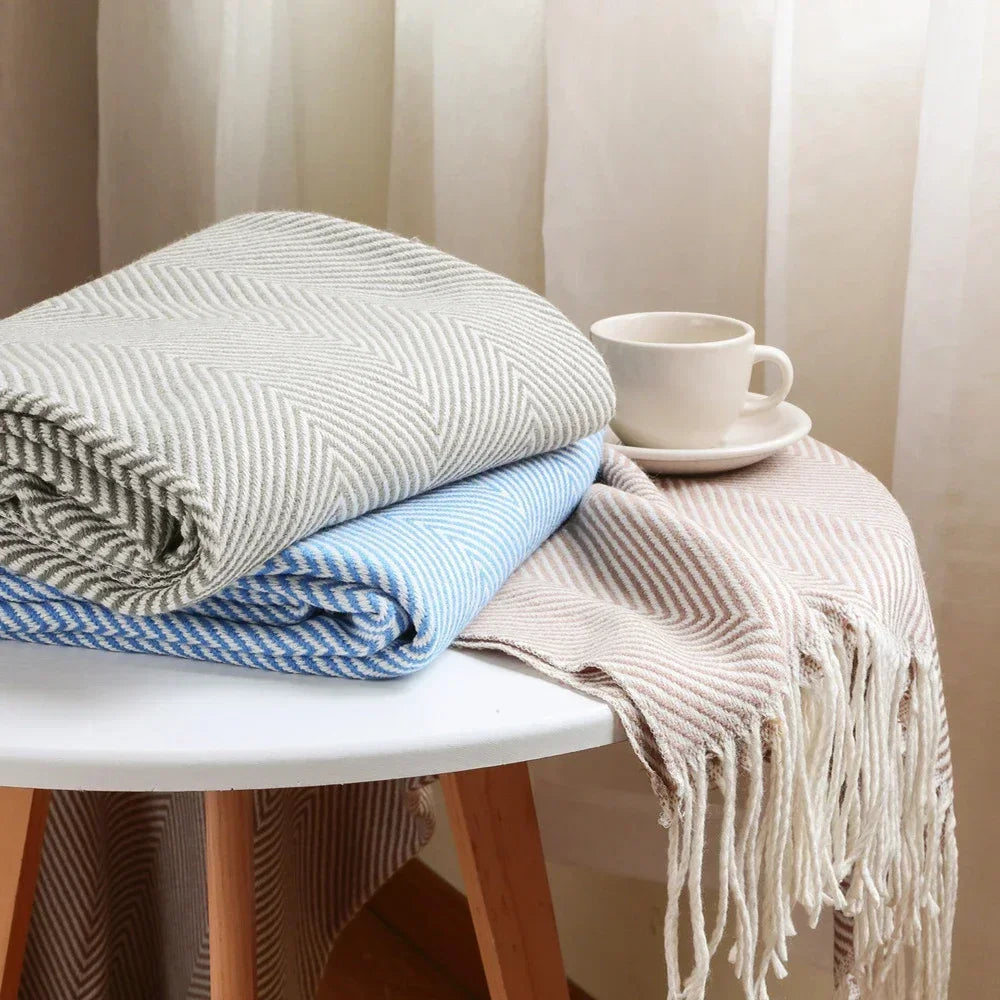 LoungeYard | Nordic Stripe Throw Sofa Blanket — product view 1