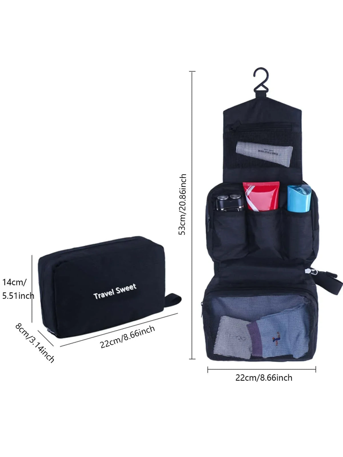 LoungeYard | Foldable Travel Toiletry Bag DryNexa TravelCube | Multilayer Design with Wet-Dry Separation | Space-Saving & Waterproof — product view 5