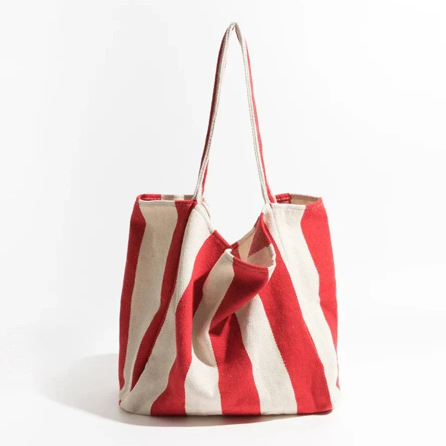 LoungeYard | Striped linen tote bag — product view 2