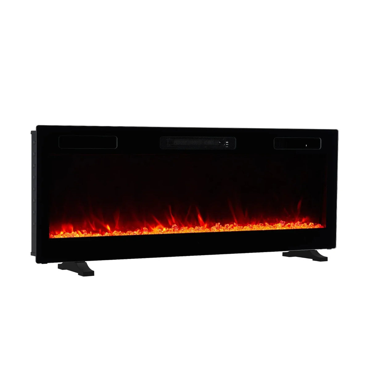 60 Inch Ultra Thin Electric Fireplace, Wall Mounted & Recessed Space Heater with Thermostat and 12 Flame Colors — product view 1