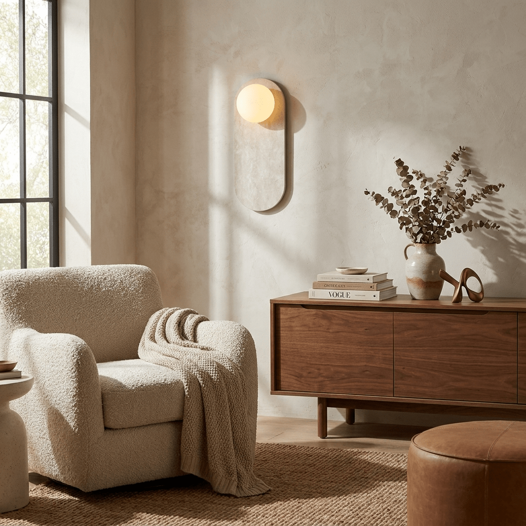 Serenne Stone Capsule Wall Sconce — product view 3