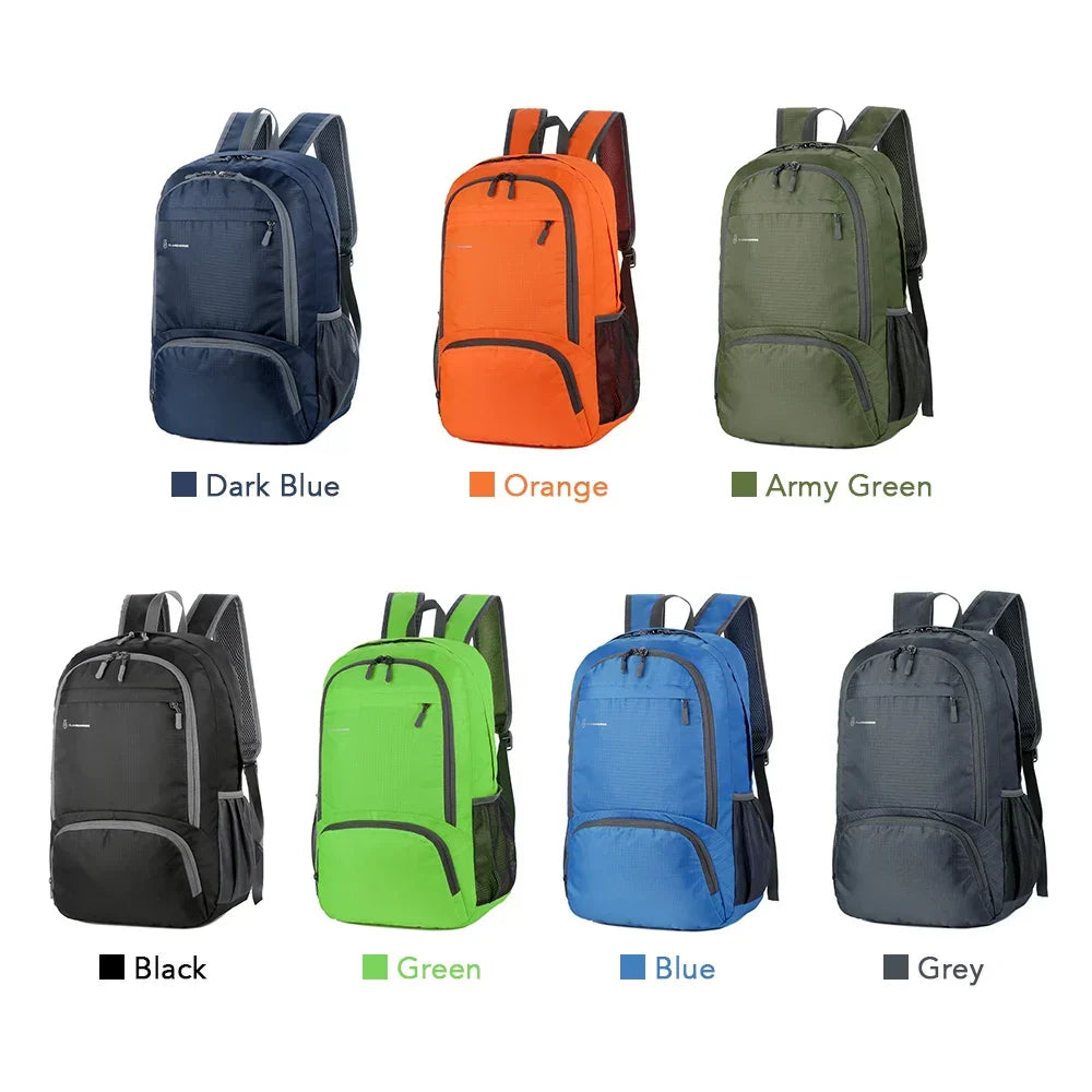 LoungeYard | TrekVita Foldable Backpack | Ultralight & Waterproof | 31×14×47 cm | Outdoor & Travel Backpack for Men & Women — product view 3