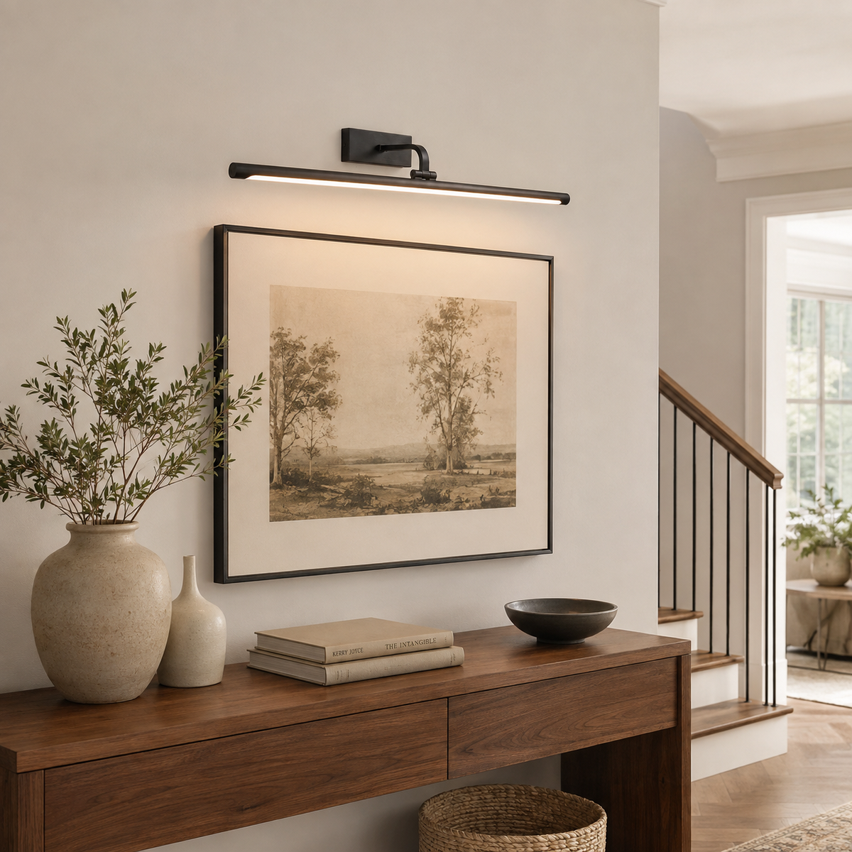 Sheffield Linear Brass Wall Sconce — product view 3
