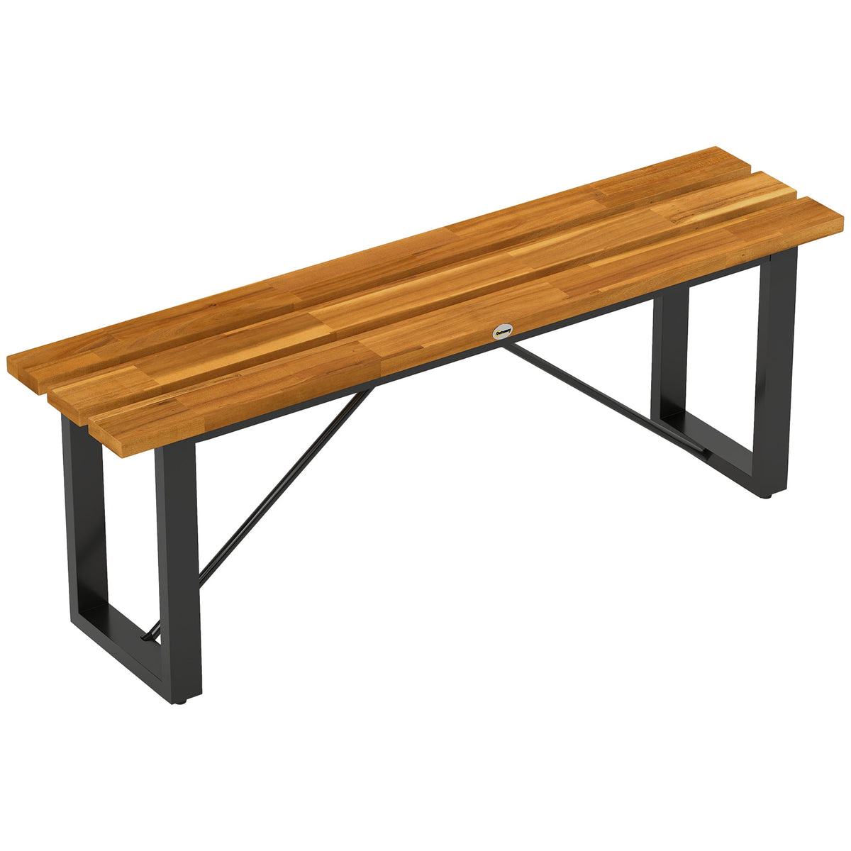 47" 2-Person Acacia Wood Outdoor Bench, Teak — product view 1