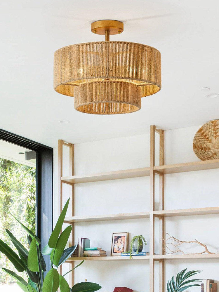 Skein Hemp Rope Flush Mount — product view 7