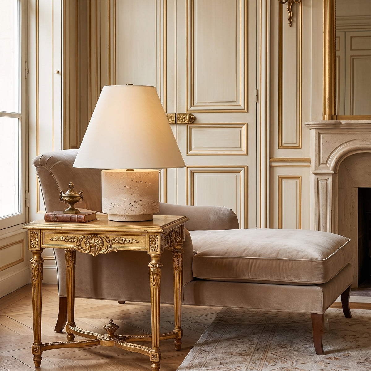 Solano Travertine Table Lamp — product view 7