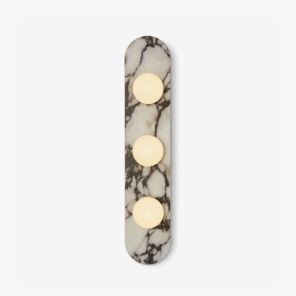 Solenne Stone Triple Globe Wall Sconce — product view 1