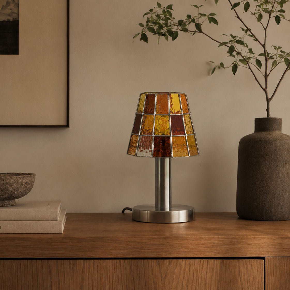 Solstice Faceted Glass Table Lamp — product view 5