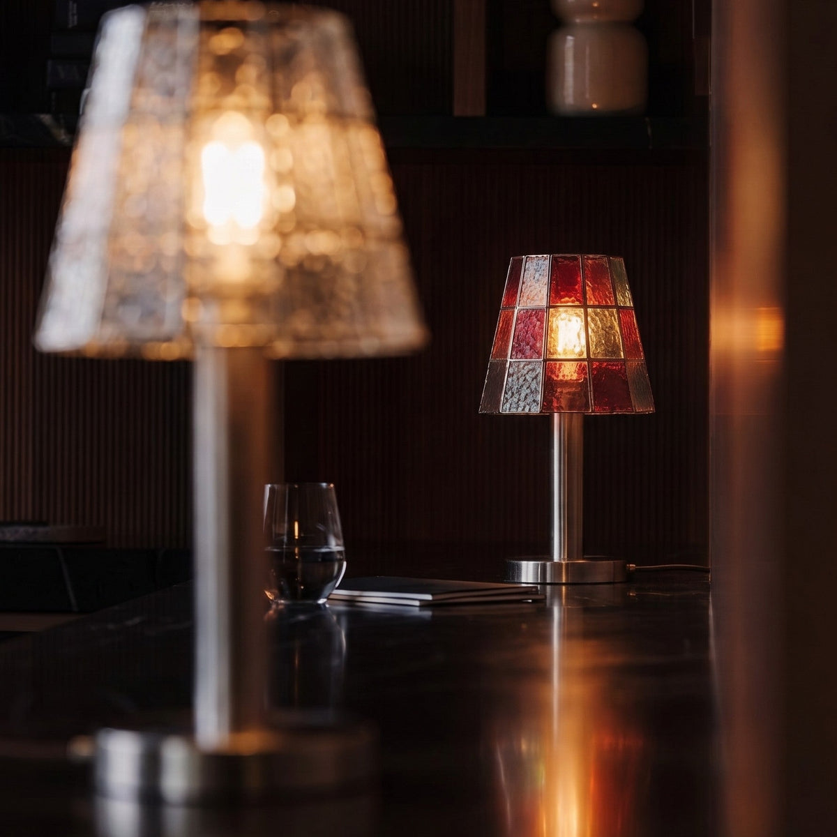Solstice Faceted Glass Table Lamp — product view 6
