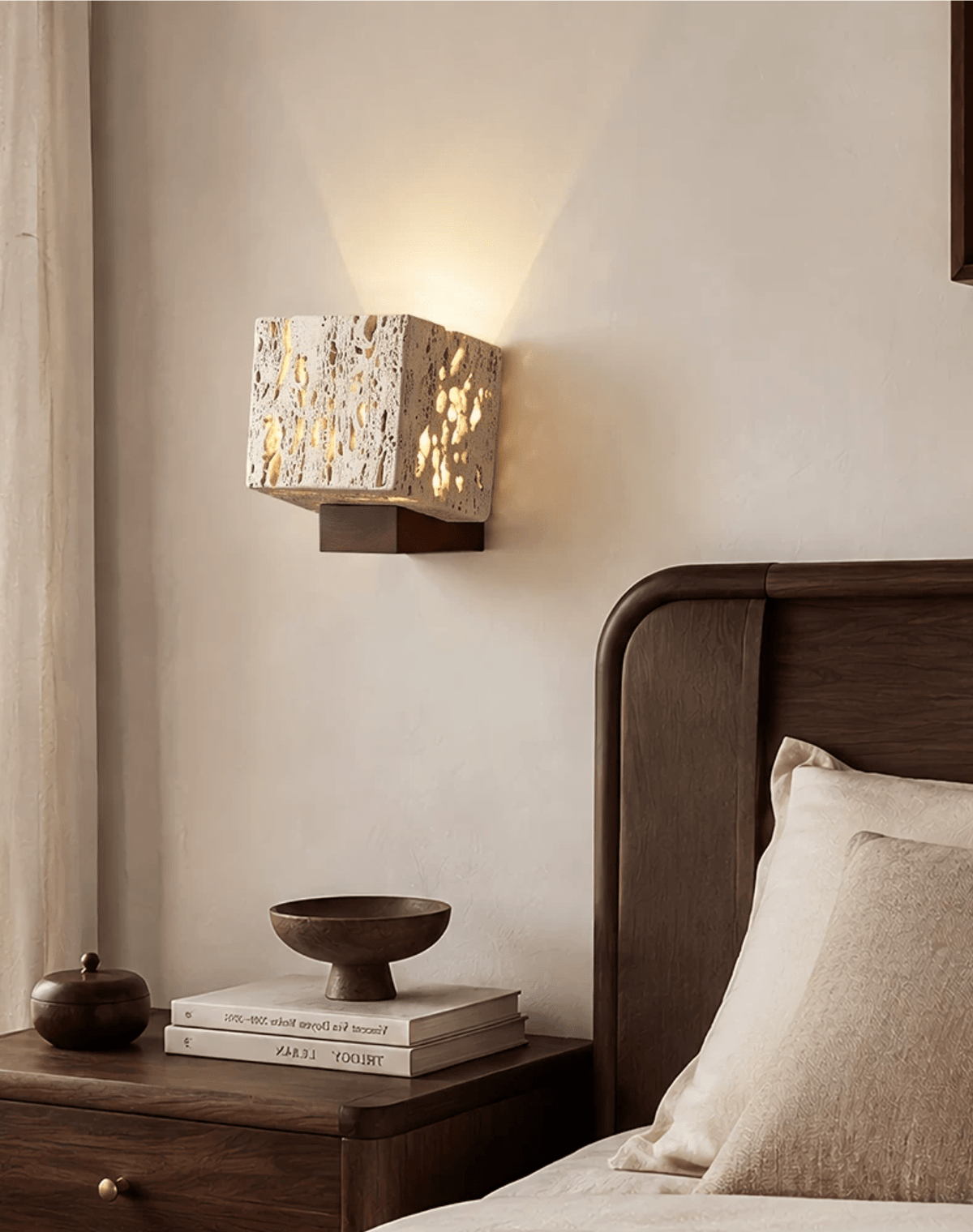 Cavora Travertine Glow Wall Sconce — product view 2