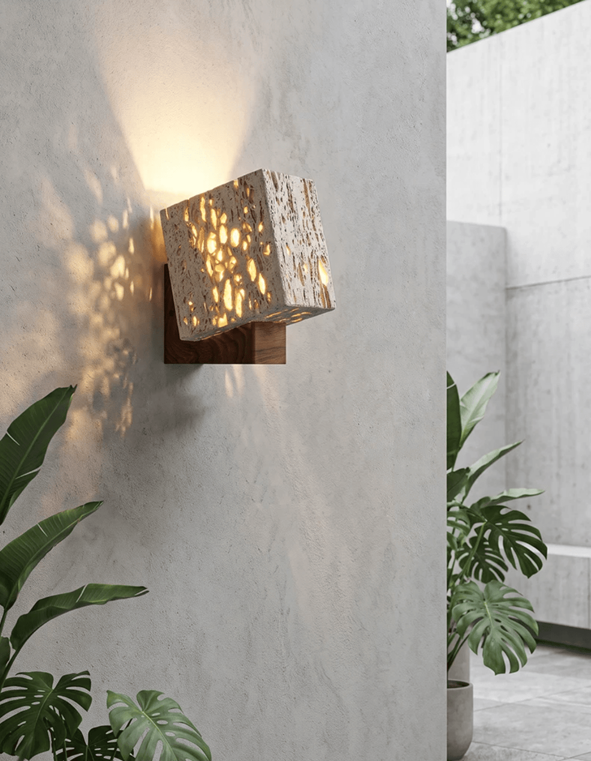 Cavora Travertine Glow Wall Sconce — product view 5