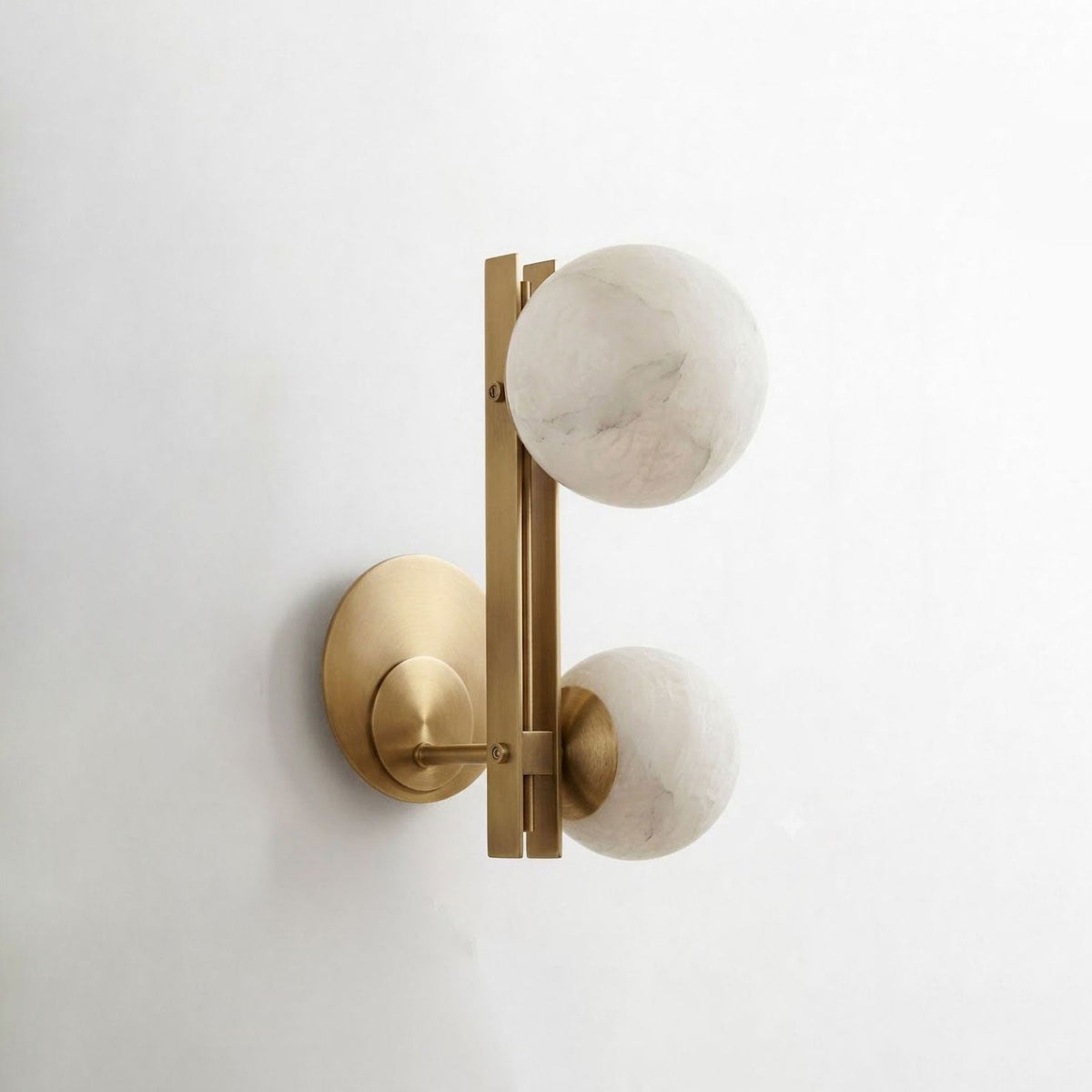 Spanish Alabaster Double Globe Wall Sconce — product view 7