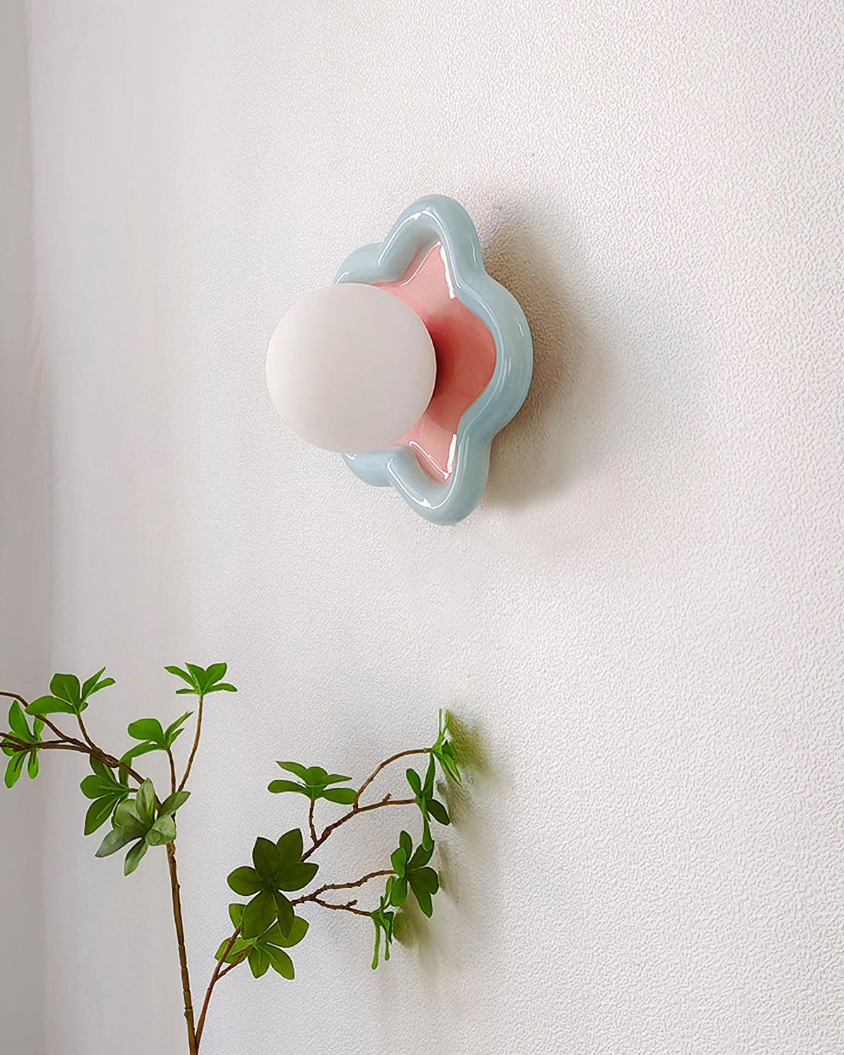 Petani Pink & Yellow Floral Wall Light — product view 7