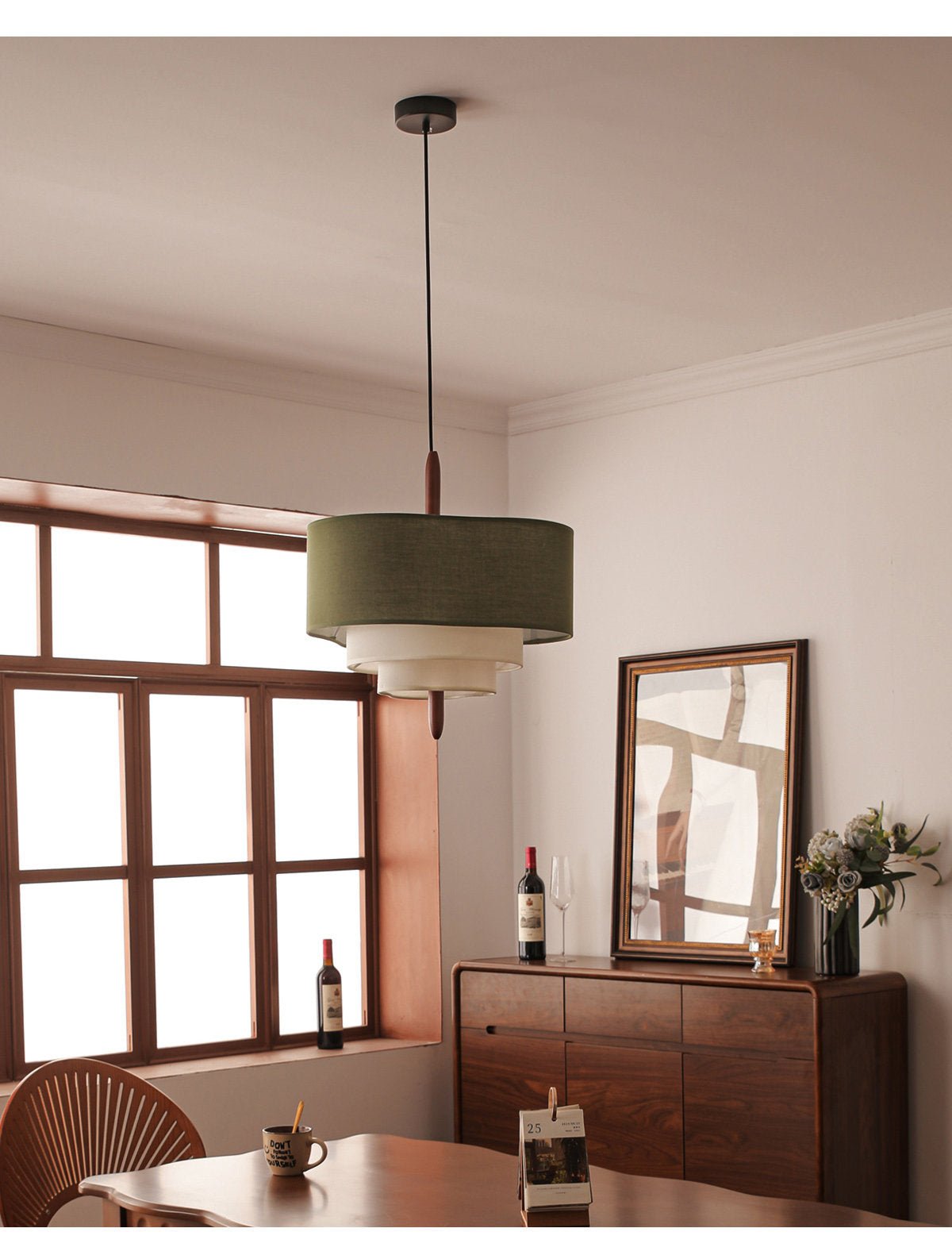 Talia Tiered Fabric Pendant Light — product view 5
