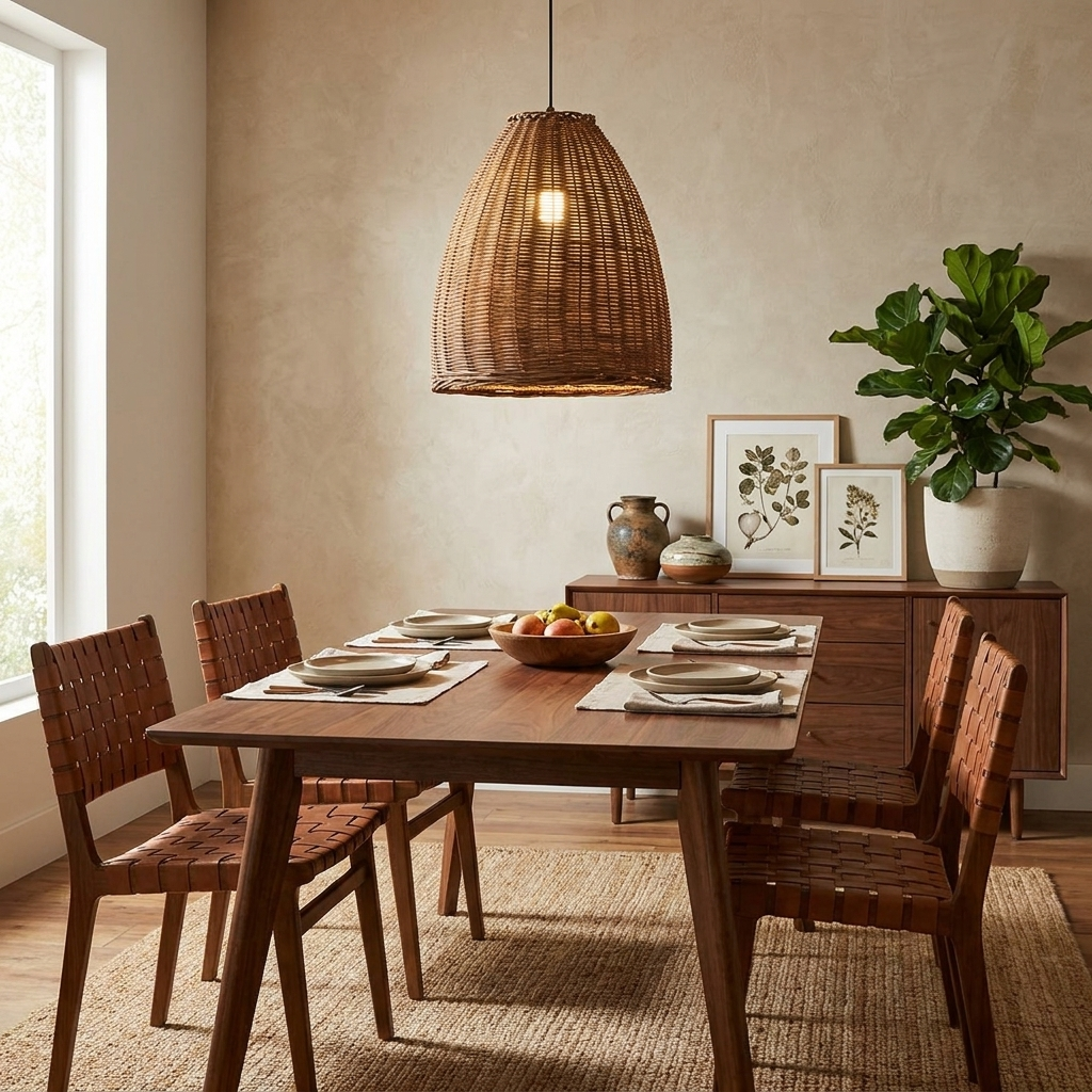 Thatch Woven Rattan Pendant Lamp — product view 4