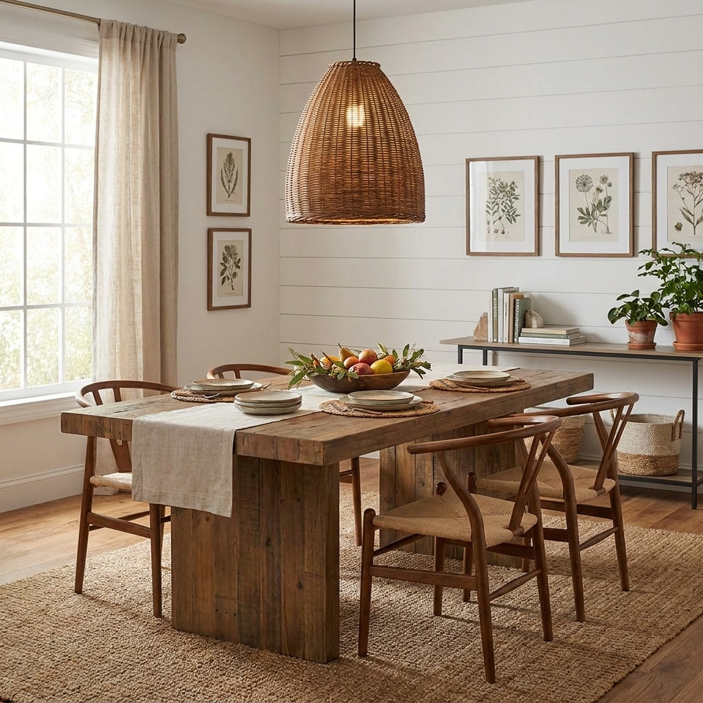Thatch Woven Rattan Pendant Lamp — product view 3