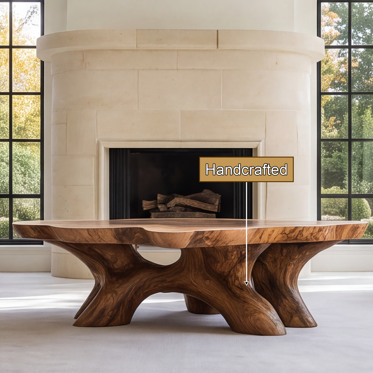 Cyravelle Handcrafted Solid Wood Coffee Table — product view 4