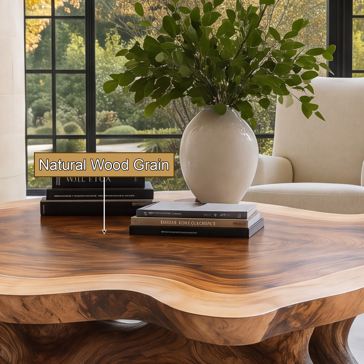 Cyravelle Handcrafted Solid Wood Coffee Table — product view 5