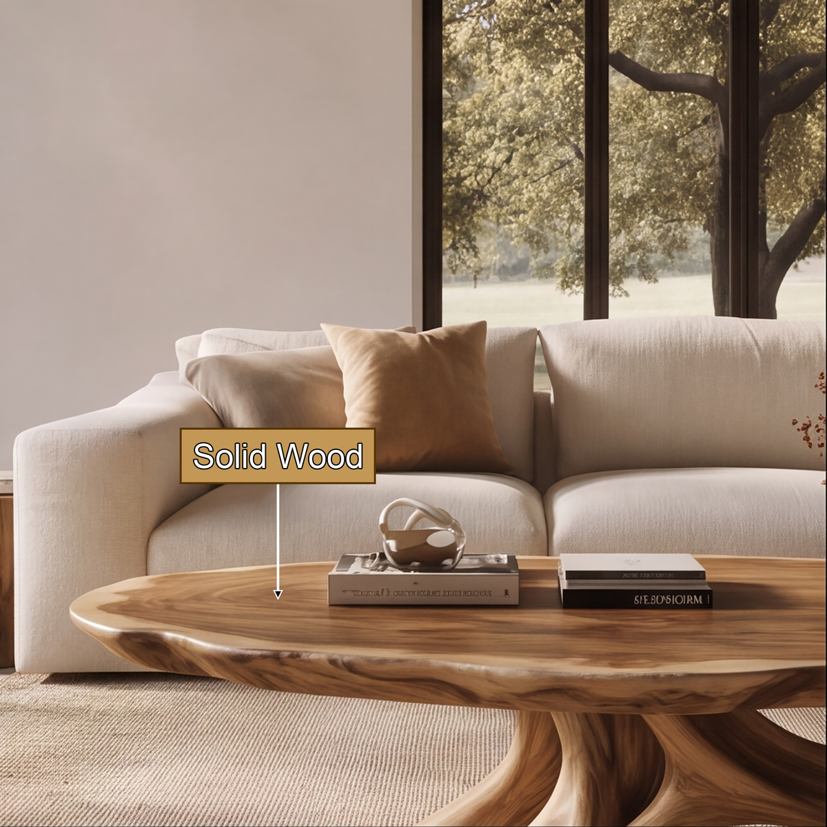 Elarwyn Handcrafted Solid Wood Coffee Table — product view 5
