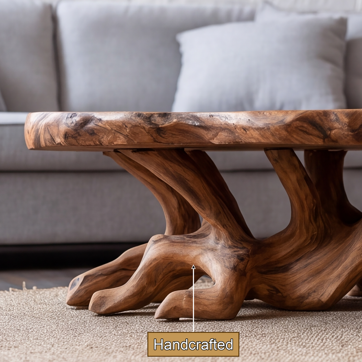 Elvaris Handcrafted Solid Wood Coffee Table — product view 3