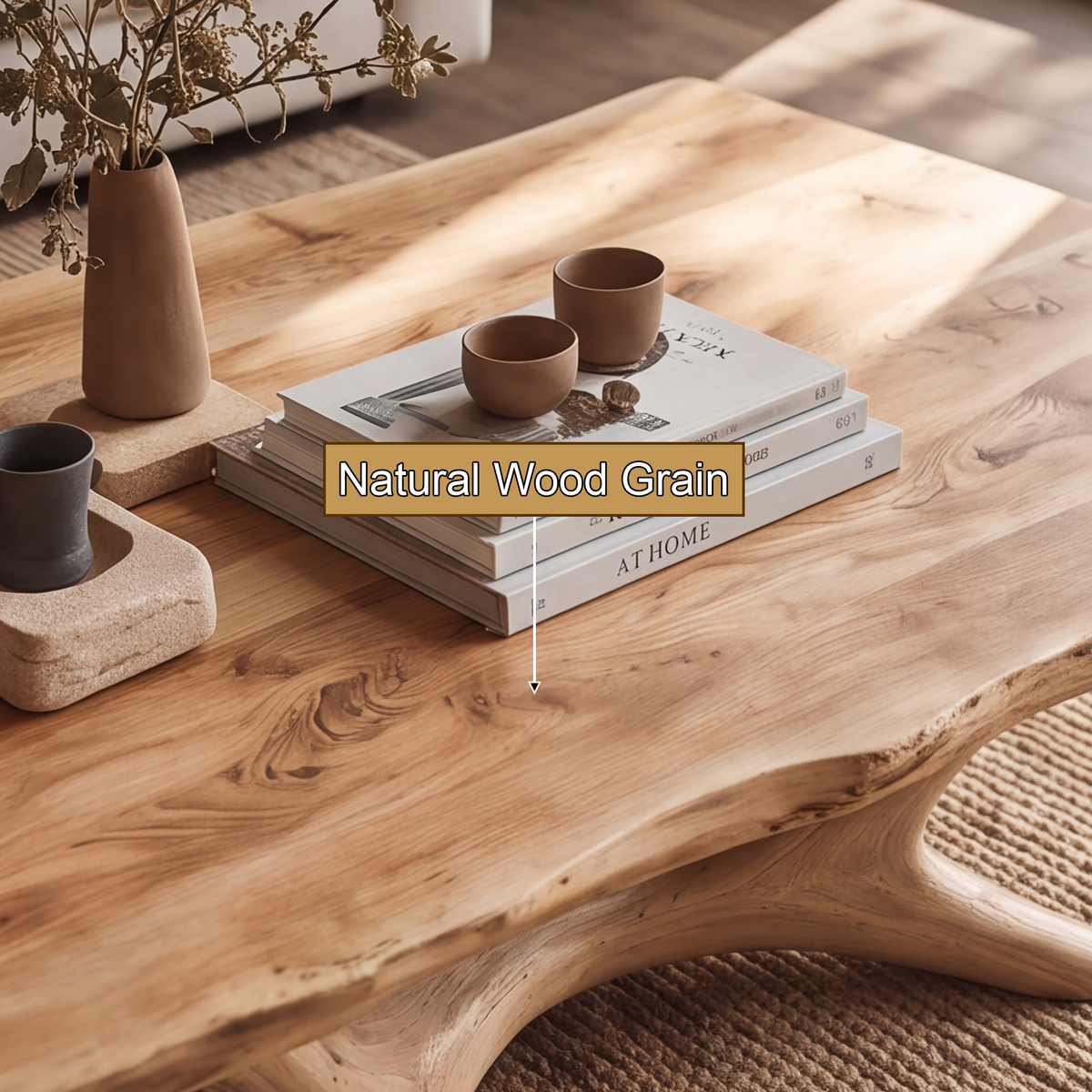 Thervane Handcrafted Solid Wood Coffee Table — product view 4