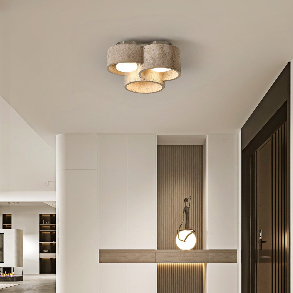 Trevi Travertine Cluster Ceiling Light — product view 3