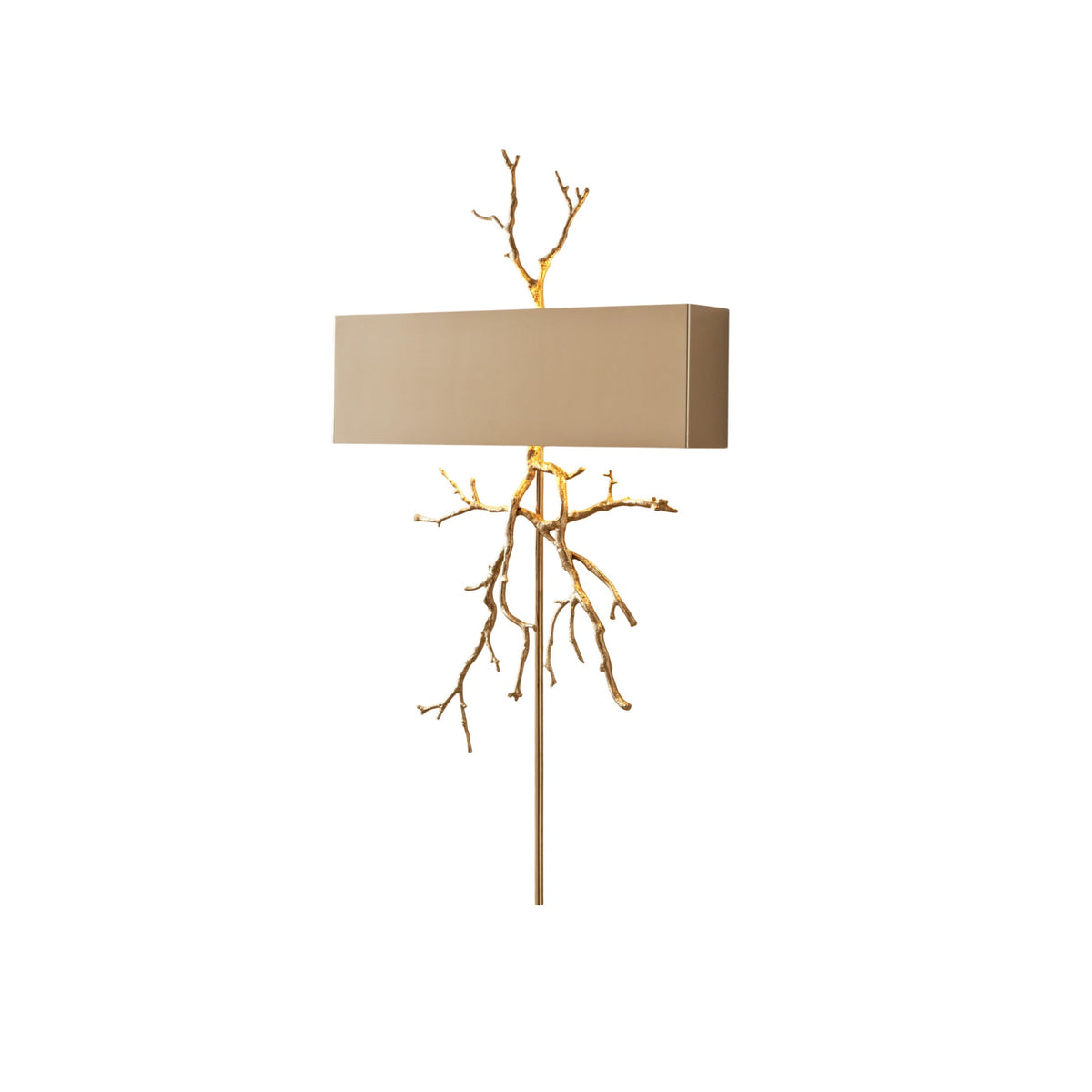 Twig Sculptural Wall Lamp Organic Branch LED Warm White Living Room Bedroom Restaurant — Brass Black — product view 3
