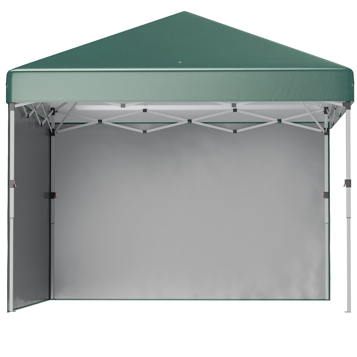 3 x 3m Pop Up Gazebo with 2 Sidewalls, Weight Bags & Wheeled Bag, Green — product view 2