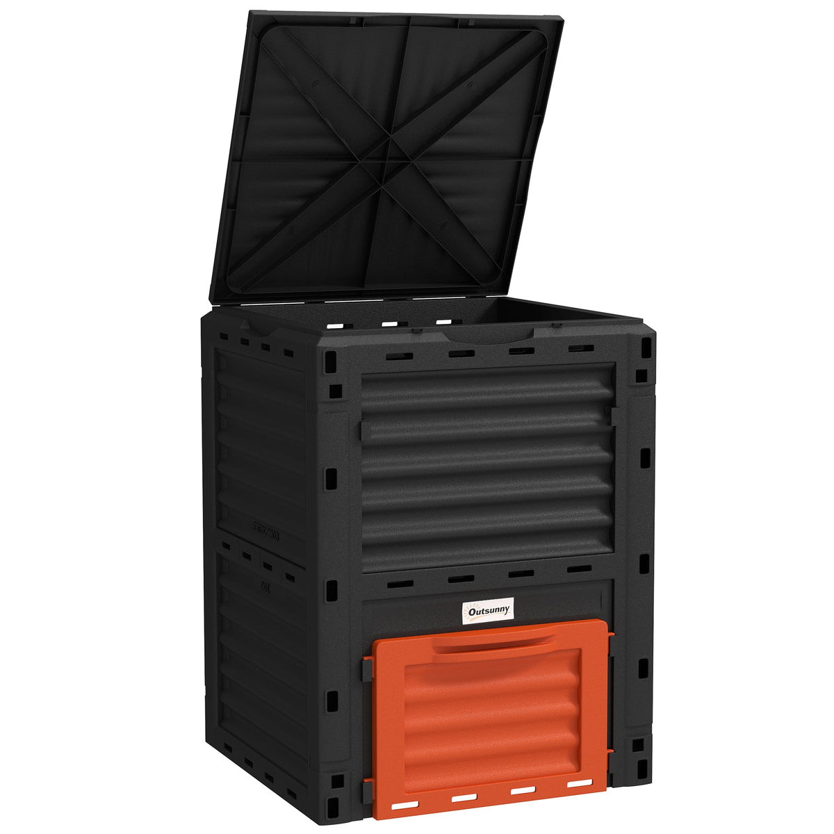 80 Gallon Garden Large Capacity Compost Bin, Orange — product view 1
