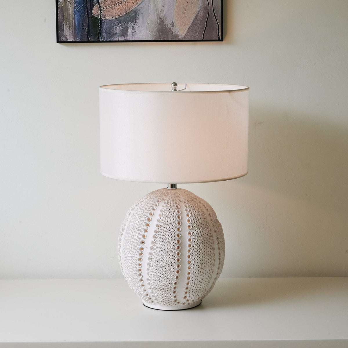 Urchin Textured Ceramic Table Lamp — product view 3