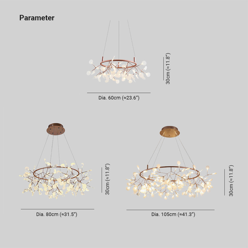Olivia Unique Round Sputnik Art Deco Firefly Chandelier, Living Room/ Bedroom — product view 7