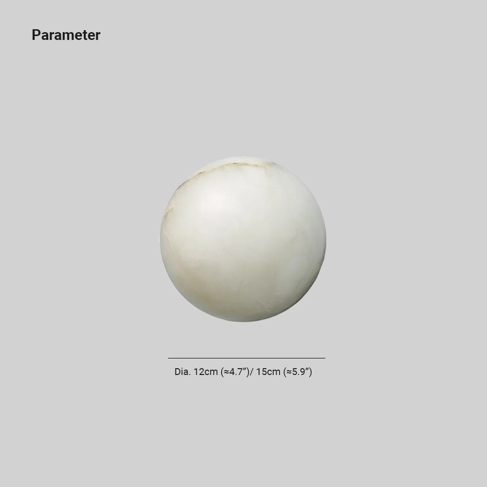 Lynq Alabaster Mini Orb Wall Lamp – Elegant Ambient Accent Lighting — product view 7
