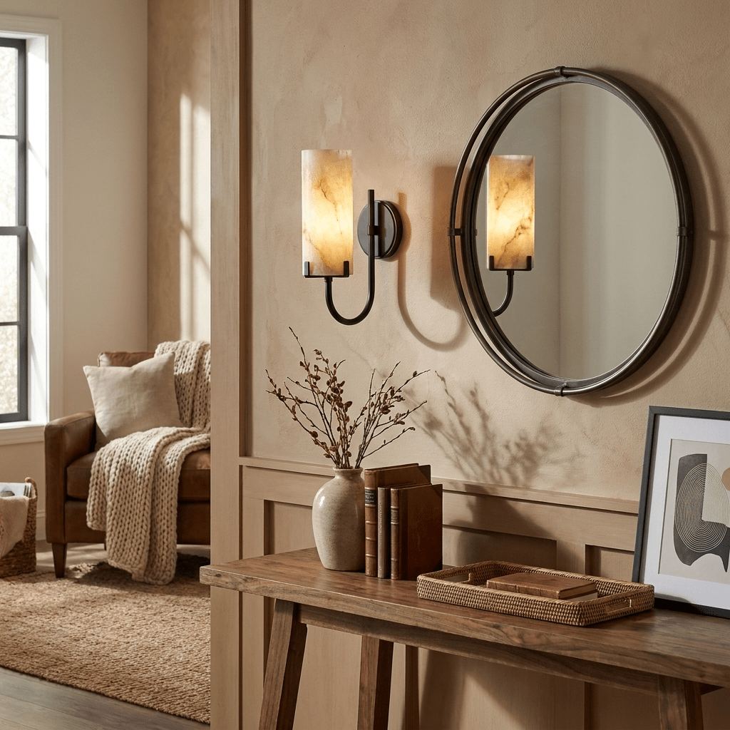 Vellora Alabaster Loop Wall Sconce — product view 4