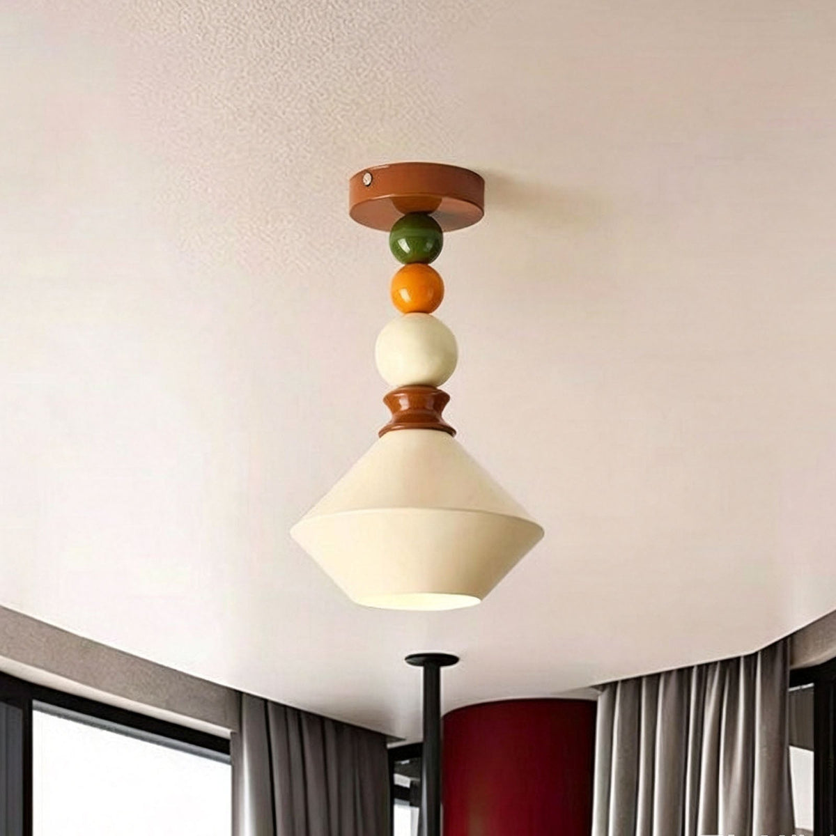 WOMO Mid‑Century Colorful Bead Pendant Light-WM3239 — product view 7