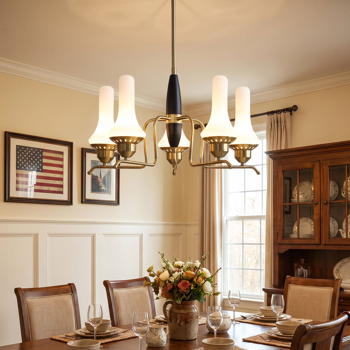 WOMO Trumpet‑shaped Glass Chandelier-WM3241 — product view 7