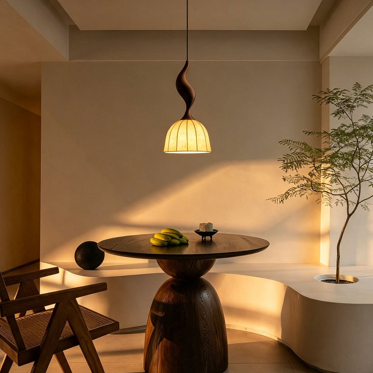 WOMO Bell Paper Shade Pendant Light-WM3244 — product view 7