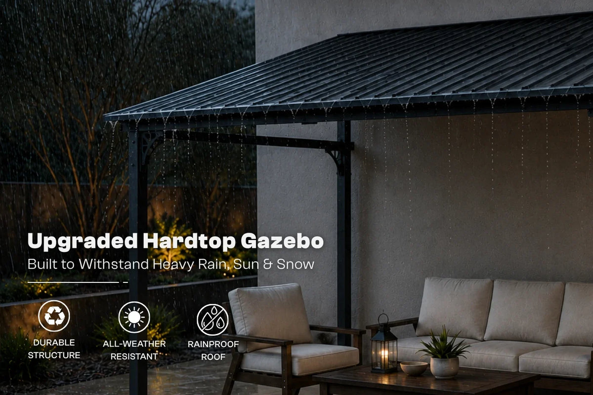 Wall-Mounted Hardtop Gazebo — product view 5