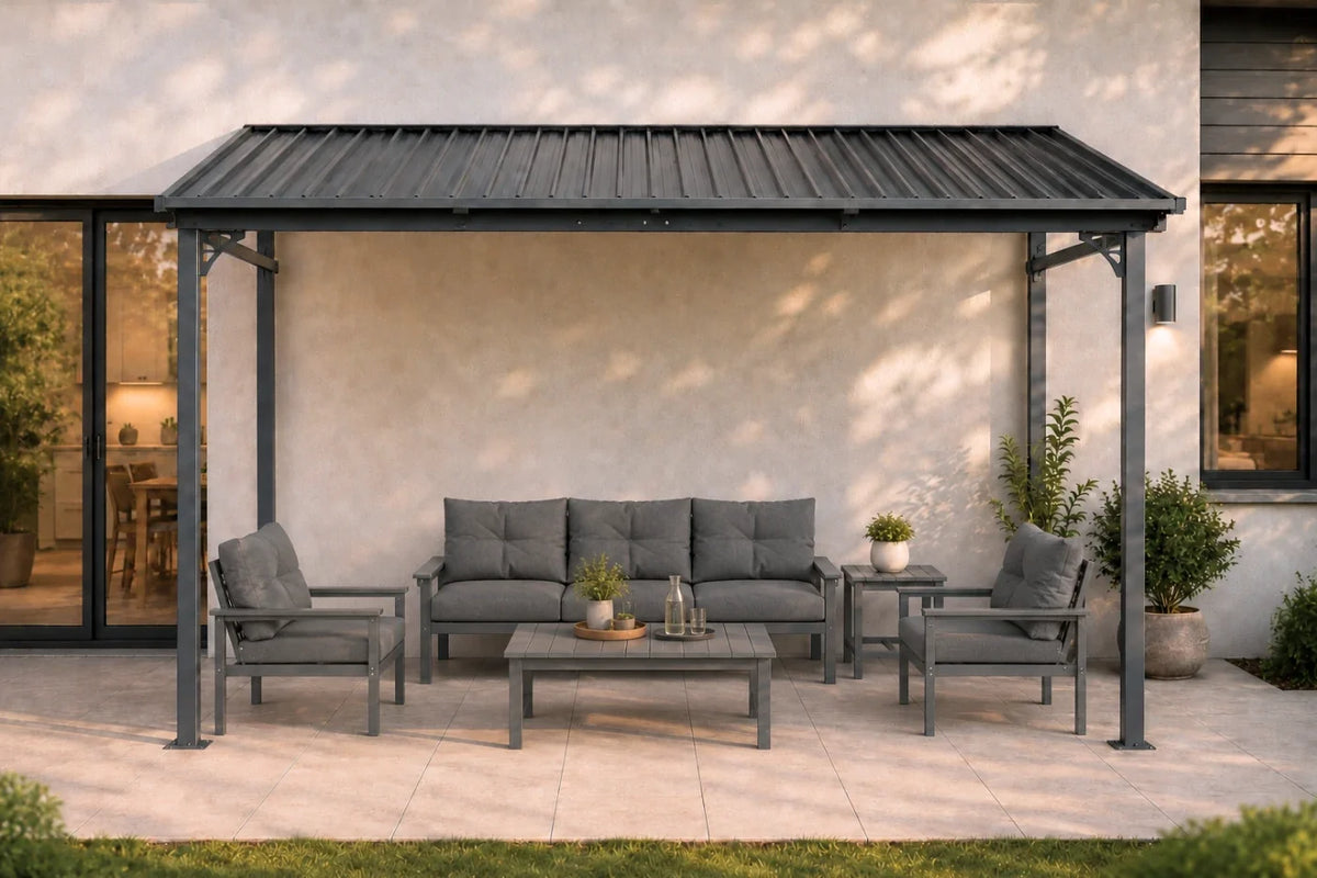 Wall-Mounted Hardtop Gazebo — product view 3