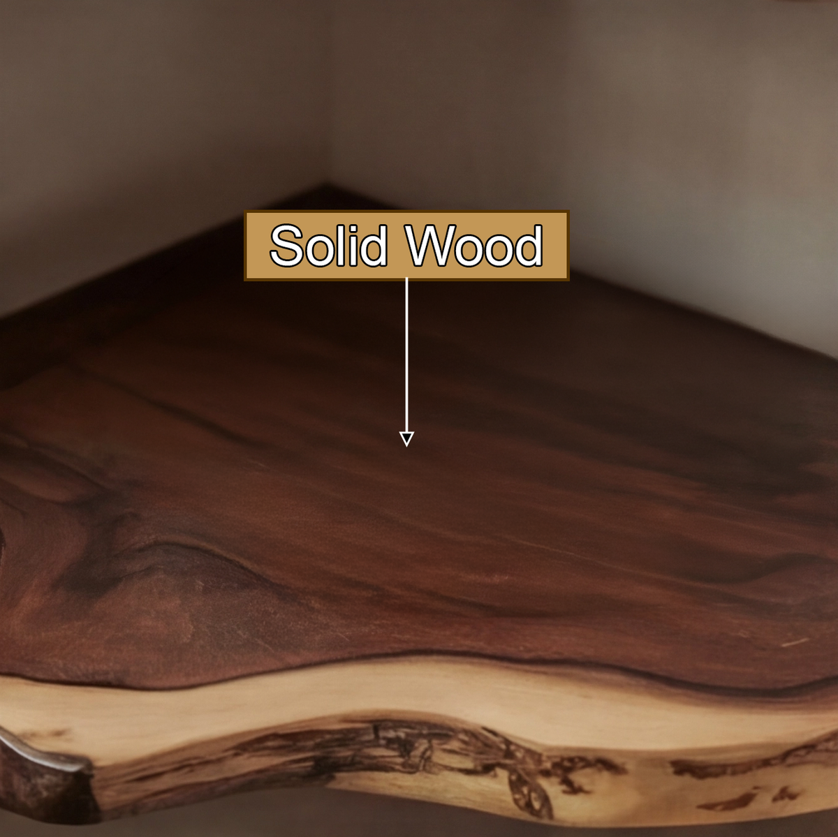 Wavedge Live Edge Floating Corner Shelf — product view 7