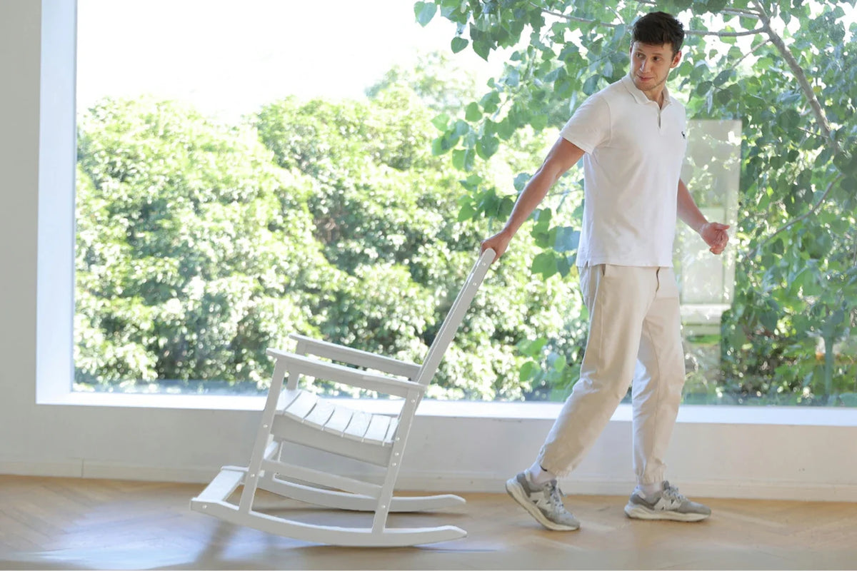 HDPE Rocking Chair with Footboard — product view 7
