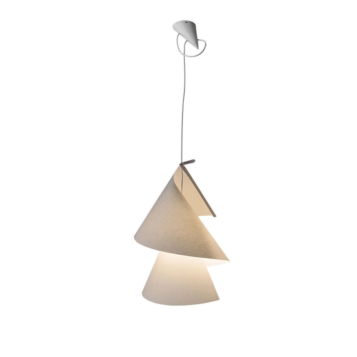 Whorl Paper Cone Pendant Lamp — product view 6