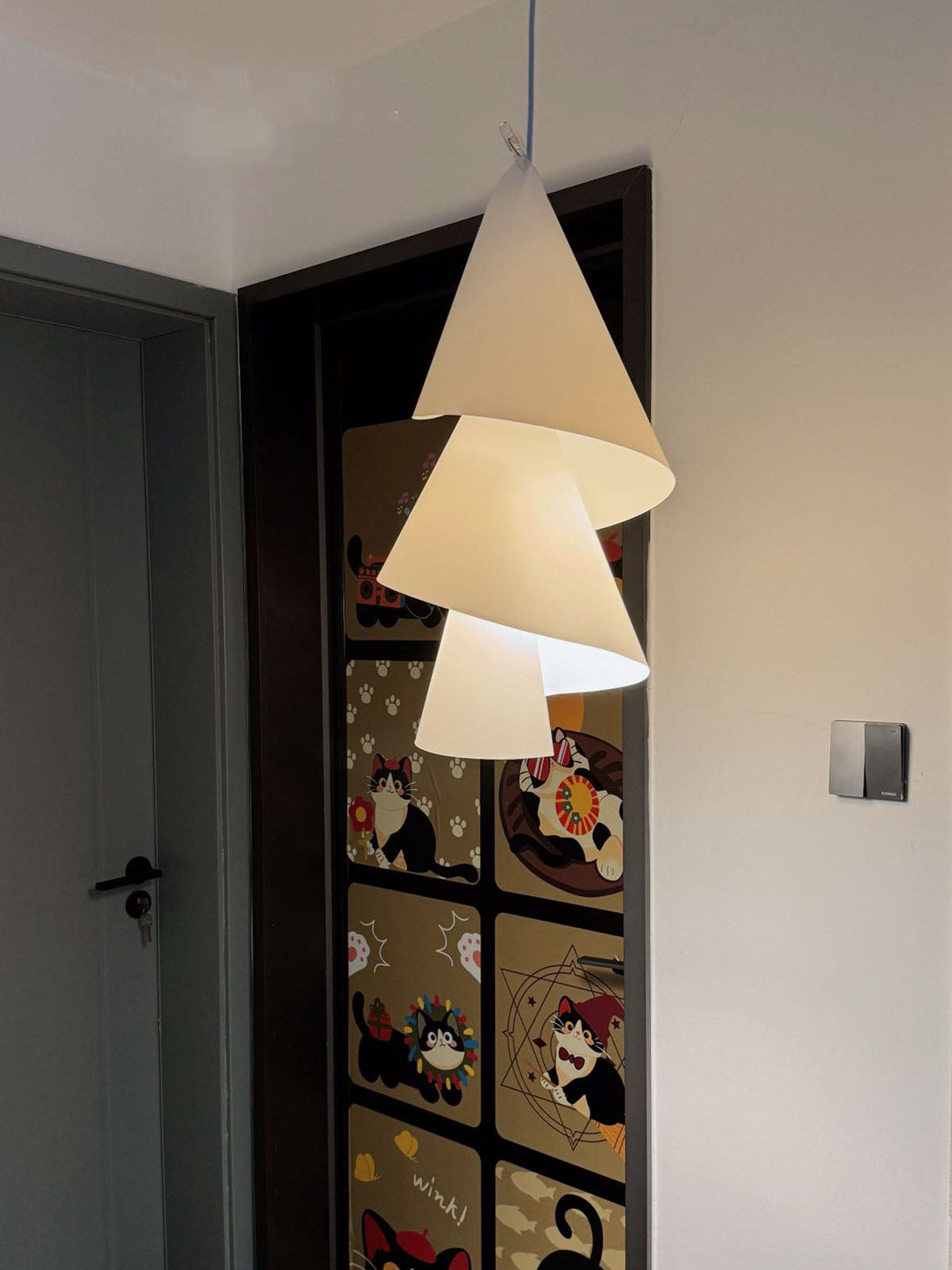 Whorl Paper Cone Pendant Lamp — product view 3
