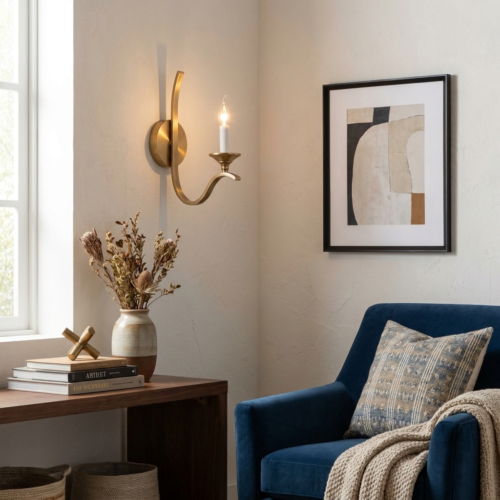 Calder Wave Arm Wall Sconce — product view 3