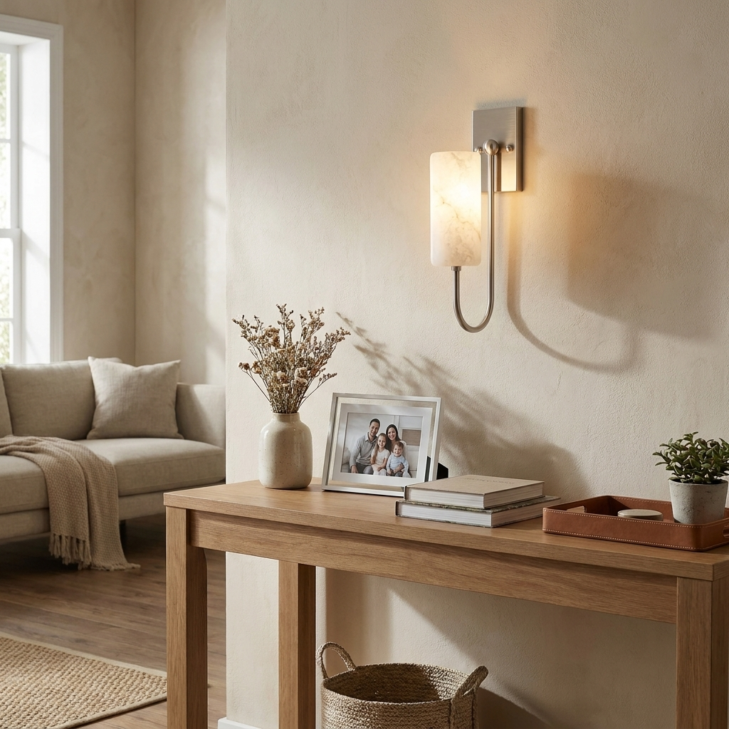 Wishbone Alabaster Wall Sconce — product view 5