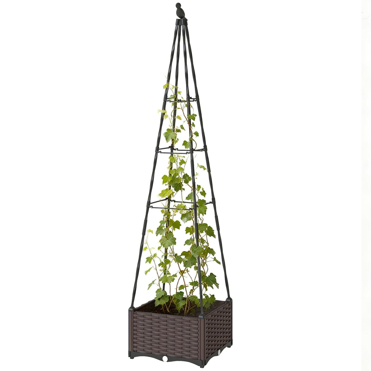 Self Watering Raised Garden Bed with Trellis, 40 x 40 x 175 cm — product view 2
