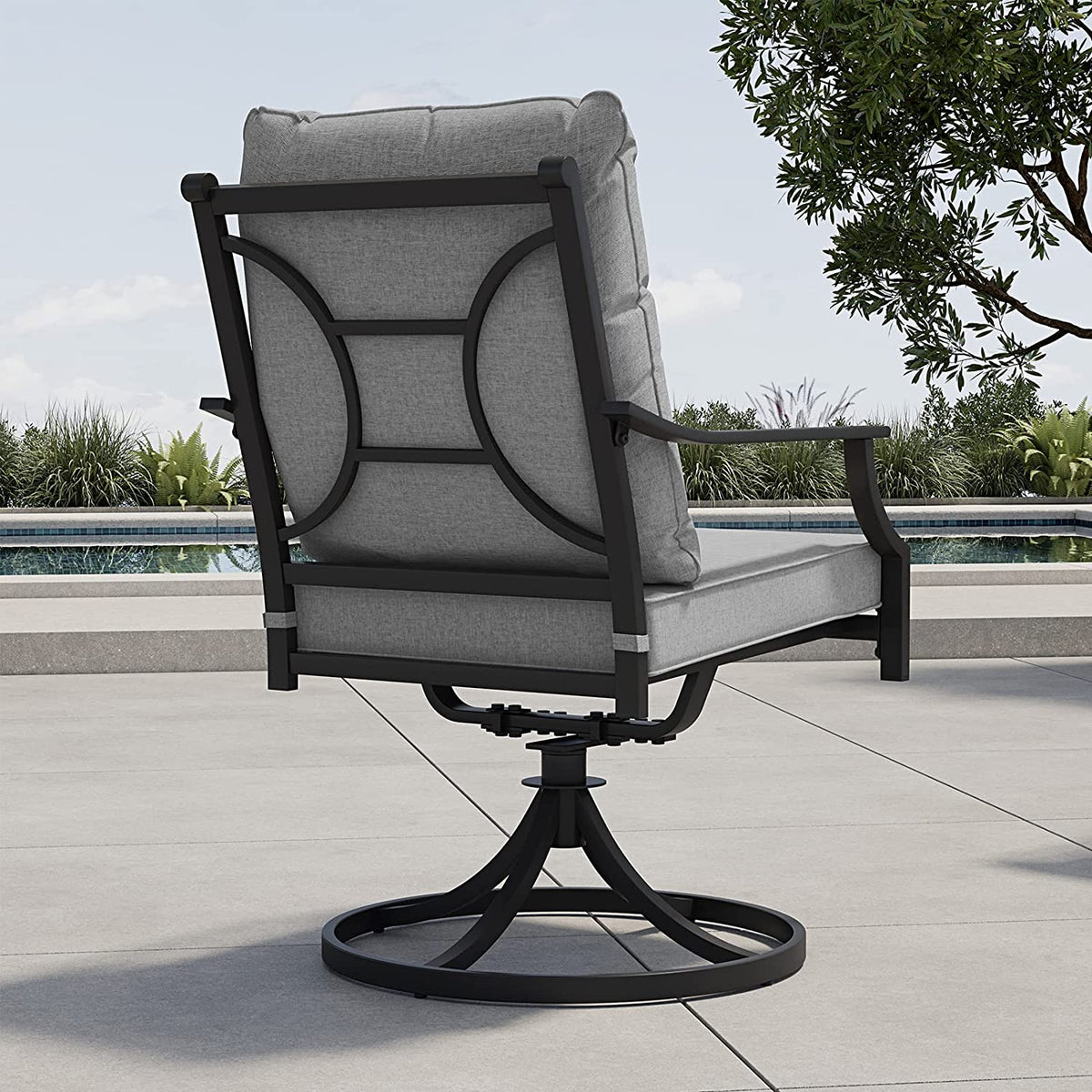 LOUNGE YARD Swivel Dining Chairs Outdoor Dining Set Patio Dining Furniture Set — product view 3
