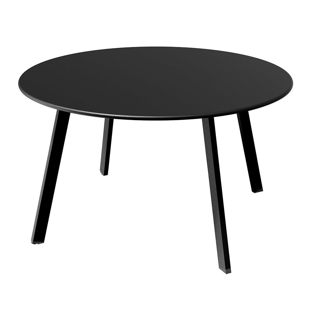 LOUNGE YARD Round Steel Patio Coffee Table, Weather Resistant Outdoor Large Side Table — product view 1